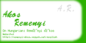 akos remenyi business card